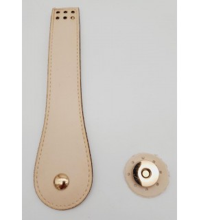 Çanta Aksesuar Suni Deri Armut İstiridye Model Kapak Krem Light Gold Metalli