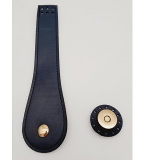 Çanta Aksesuar Suni Deri Armut İstiridye Model Kapak Lacivert Light Gold Metalli