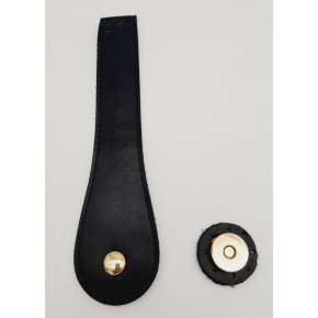 Çanta Aksesuar Suni Deri Armut İstiridye Model Kapak Siyah Light Gold Metalli