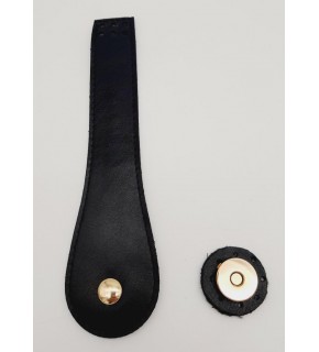 Çanta Aksesuar Suni Deri Armut İstiridye Model Kapak Siyah Light Gold Metalli