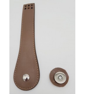 Çanta Aksesuar Suni Deri Armut İstiridye Model Kapak Vizon Gümüş Metalli