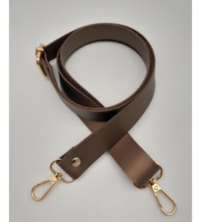 Çanta Aksesuar Suni Deri Ayarlı Çanta Sapı 120X2.4 Cm Bakır Light Gold Metal