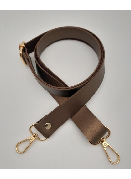 Çanta Aksesuar Suni Deri Ayarlı Çanta Sapı 120X2.4 Cm Bakır Light Gold Metal