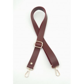 Çanta Aksesuar Suni Deri Ayarlı Çanta Sapı 120X2.4 Cm Bordo Light Gold Metal
