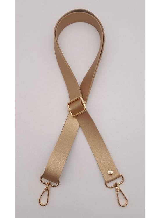 Çanta Aksesuar Suni Deri Ayarlı Çanta Sapı 120X2.4 Cm Gold Renk Gold Metal