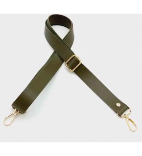 Çanta Aksesuar Suni Deri Ayarlı Çanta Sapı 120X2.4 Cm Haki Light Gold Metal