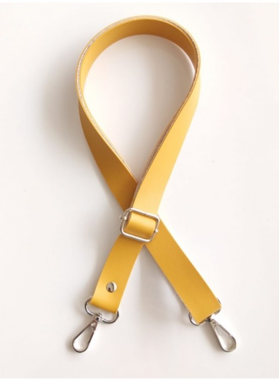 Çanta Aksesuar Suni Deri Ayarlı Çanta Sapı 120X2.4 Cm Hardal Sarı