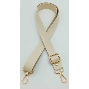 Çanta Aksesuar Suni Deri Ayarlı Çanta Sapı 120X2.4 Cm Krem Light Gold Metal