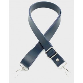 Çanta Aksesuar Suni Deri Ayarlı Çanta Sapı 120X2.4 Cm Lacivert Gümüş Metal