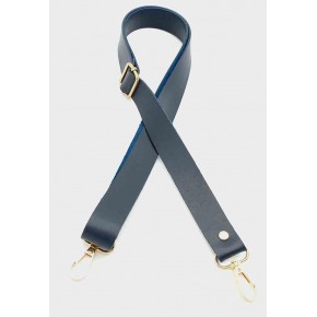 Çanta Aksesuar Suni Deri Ayarlı Çanta Sapı 120X2.4 Cm Lacivert Light Gold Metal