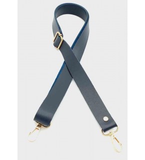 Çanta Aksesuar Suni Deri Ayarlı Çanta Sapı 120X2.4 Cm Lacivert Light Gold Metal