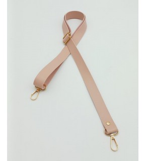 Çanta Aksesuar Suni Deri Ayarlı Çanta Sapı 120X2.4 Cm Pudra Light Gold Metal