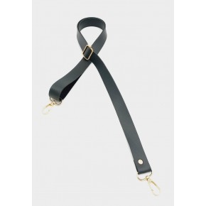 Çanta Aksesuar Suni Deri Ayarlı Çanta Sapı 120X2.4 Cm Siyah Light Gold Metal