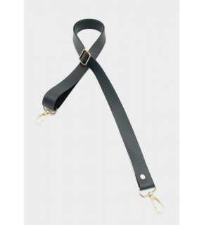 Çanta Aksesuar Suni Deri Ayarlı Çanta Sapı 120X2.4 Cm Siyah Light Gold Metal