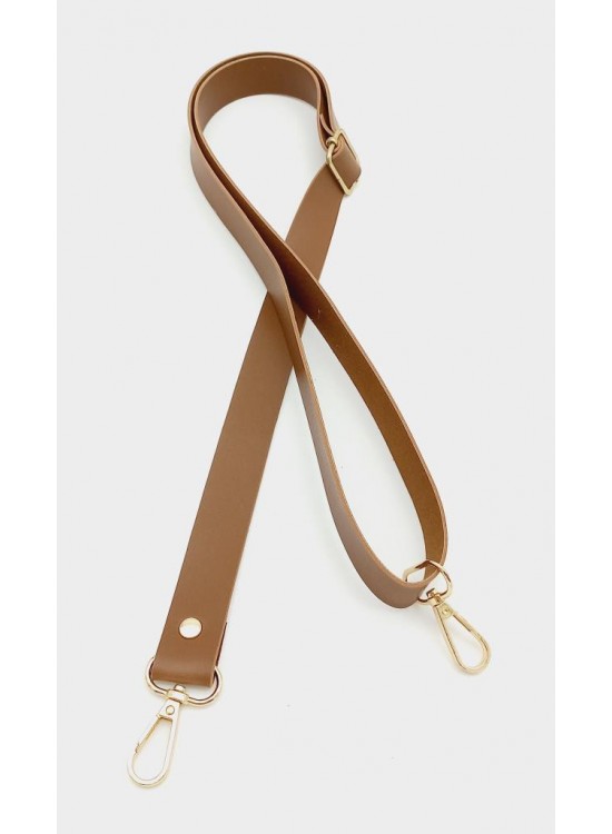 Çanta Aksesuar Suni Deri Ayarlı Çanta Sapı 120X2.4 Cm Taba Light Gold Metal