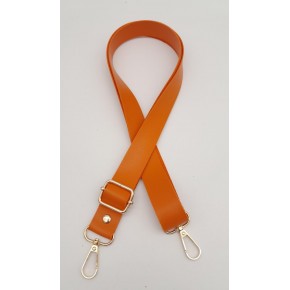 Çanta Aksesuar Suni Deri Ayarlı Çanta Sapı 120X2.4 Cm Turuncu Light Gold Metal