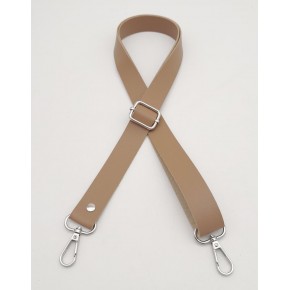 Çanta Aksesuar Suni Deri Ayarlı Çanta Sapı 120X2.4 Cm Vizon Gümüş Metal