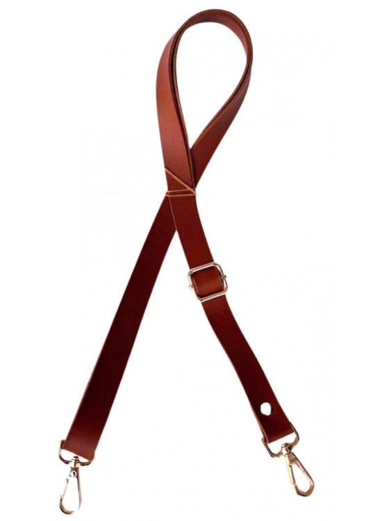 Çanta Aksesuar Suni Deri Ayarlı Çanta Sapı 120x2 cm Taba Renk Light Gold Metalli