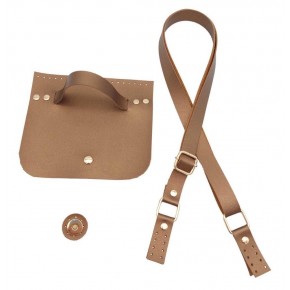 Çanta Aksesuar Suni Deri Aysan Model Ayarlı Saplı Bakır Renk Çanta Seti Light Gold Metalli