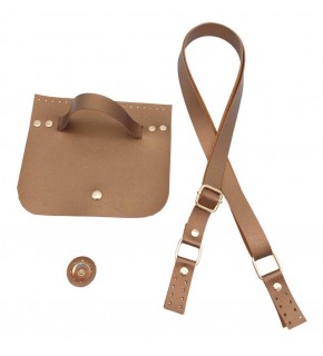 Çanta Aksesuar Suni Deri Aysan Model Ayarlı Saplı Bakır Renk Çanta Seti Light Gold Metalli