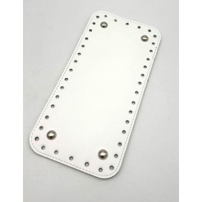 Çanta Aksesuar Suni Deri Beyaz Renk DikdörtgenTaban 25X12 Cm Silvery Metalli