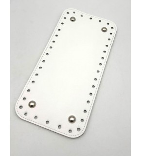 Çanta Aksesuar Suni Deri Beyaz Renk DikdörtgenTaban 25X12 Cm Silvery Metalli