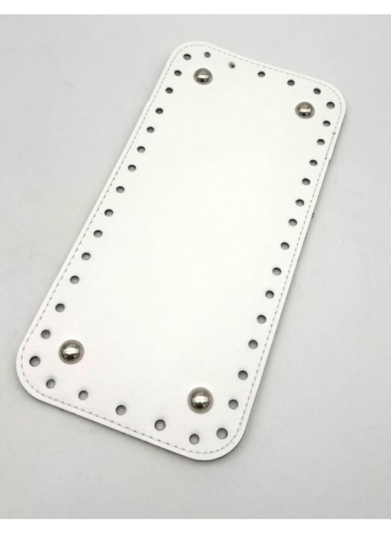 Çanta Aksesuar Suni Deri Beyaz Renk DikdörtgenTaban 25X12 Cm Silvery Metalli