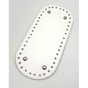 Çanta Aksesuar Suni Deri Beyaz Renk Oval Taban 25X12 Cm Silvery Metalli