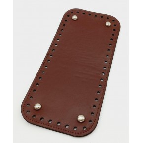 Çanta Aksesuar Suni Deri Bordo Renk 25X12 cm Dikdörtgen Çanta Tabanı (Gümüş Aparatlı)