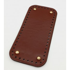 Çanta Aksesuar Suni Deri Bordo Renk 25X12 cm Dikdörtgen Çanta Tabanı (Light Gold Aparatlı)