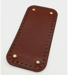 Çanta Aksesuar Suni Deri Bordo Renk 25X12 cm Dikdörtgen Çanta Tabanı (Light Gold Aparatlı)