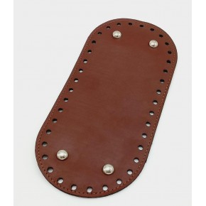 Çanta Aksesuar Suni Deri Bordo Renk 25X12 cm Oval Çanta Tabanı (Gümüş Aparatlı)