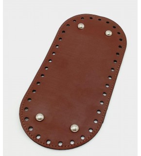 Çanta Aksesuar Suni Deri Bordo Renk 25X12 cm Oval Çanta Tabanı (Gümüş Aparatlı)