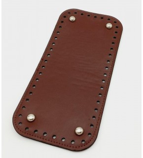 Çanta Aksesuar Suni Deri Bordo Renk 30X12 cm Dikdörtgen Çanta Tabanı (Gümüş Aparatlı)