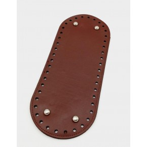 Çanta Aksesuar Suni Deri Bordo Renk 30X12 cm Oval Çanta Tabanı (Gümüş Aparatlı)