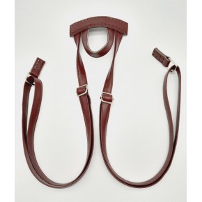 Çanta Aksesuar Suni Deri Bordo Renk Sırt Çantası Sapı Gümüş Metalli