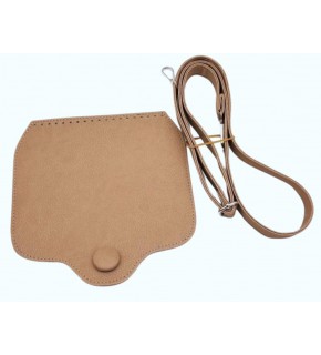 Çanta Aksesuar Suni Deri  Büyük Button Model Bej Renk Çanta Deri Seti Gümüş Metal