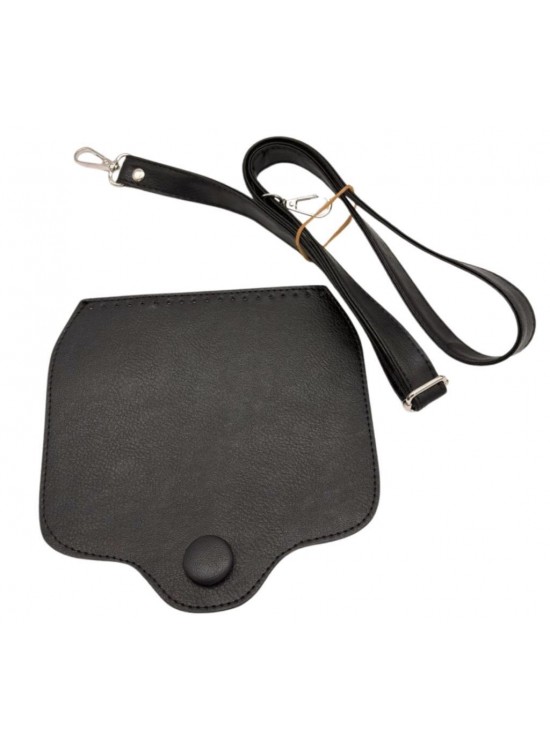 Çanta Aksesuar Suni Deri Büyük Button Model Siyah Renk Çanta Deri Seti Gümüş Metal Çanta Aksesuar Suni Deri Büyük Button Model Siyah Renk Çanta Deri Seti Gümüş Metal