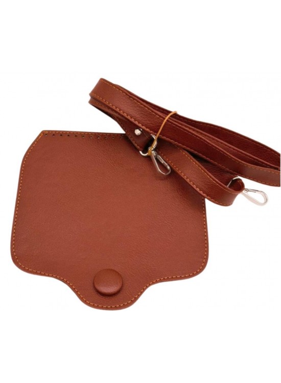 Çanta Aksesuar Suni Deri Büyük Button Model Taba Renk Çanta Deri Seti Gümüş Metal Çanta Aksesuar Suni Deri Büyük Button Model Taba Renk Çanta Deri Seti Gümüş Metal