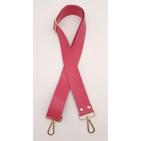 Çanta Aksesuar Suni Deri Fuşya 120X4 Cm Çanta Sapı Kalsap Light Gold Metalli