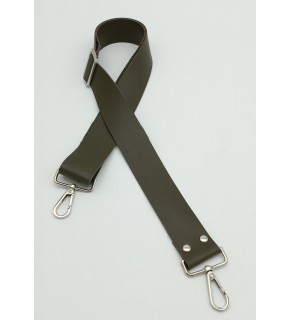 Çanta Aksesuar Suni Deri Haki 120X4 Cm Çanta Sapı Kalsap Gümüş Metalli