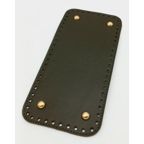 Çanta Aksesuar Suni Deri Haki Renk 25X12 cm Dikdörtgen Çanta Tabanı (Light Gold Aparatlı)