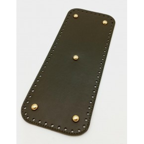 Çanta Aksesuar Suni Deri Haki Renk 30X12 cm Dikdörtgen Çanta Tabanı (Light Gold Aparatlı)