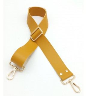 Çanta Aksesuar Suni Deri Hardal 120X4 Cm Çanta Sapı Kalsap Light Gold Metalli