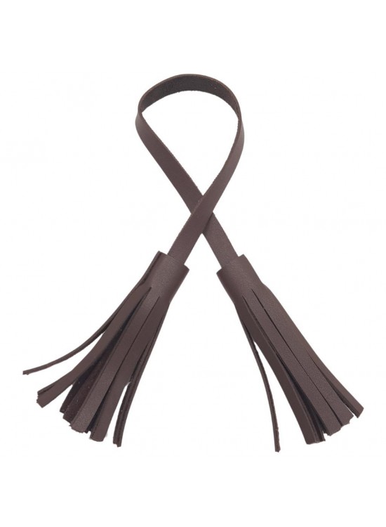 Çanta Aksesuar Suni Deri İkili Düz Püskül Koyu Kahverengi