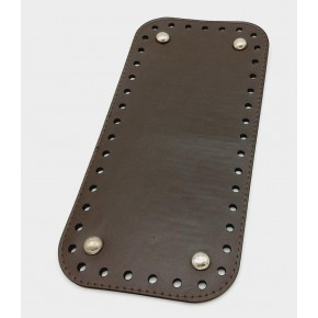 Çanta Aksesuar Suni Deri Kahverengi 25X12 cm Dikdörtgen Çanta Tabanı (Gümüş Aparatlı)