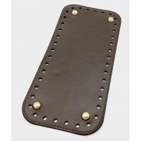 Çanta Aksesuar Suni Deri Kahverengi 25X12 cm Dikdörtgen Çanta Tabanı (Light Gold Aparatlı)