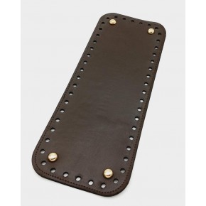 Çanta Aksesuar Suni Deri Kahverengi 30X12 cm Dikdörtgen Çanta Tabanı (Light Gold Aparatlı)
