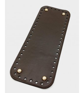 Çanta Aksesuar Suni Deri Kahverengi 30X12 cm Dikdörtgen Çanta Tabanı (Light Gold Aparatlı)