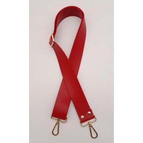 Çanta Aksesuar Suni Deri Kırmızı 120X4 Cm Çanta Sapı Kalsap Light Gold Metalli